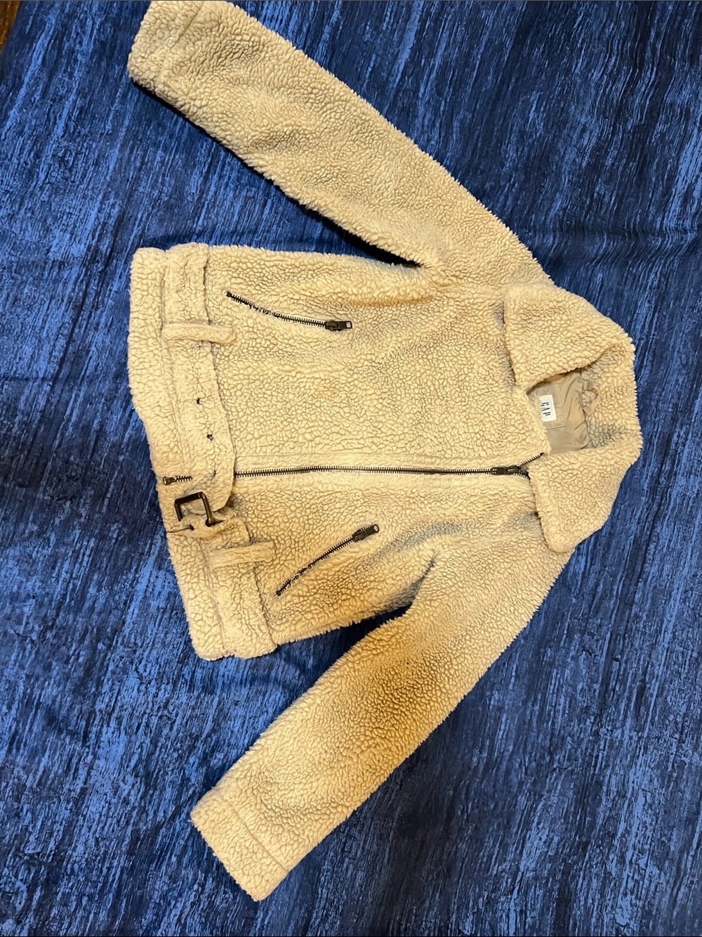 GAP Kids Tan Sherpa Jacket with Belt